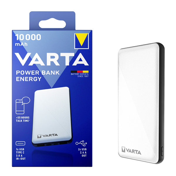 VARTA PowerBank Energy 10 000 mAh - Blanc